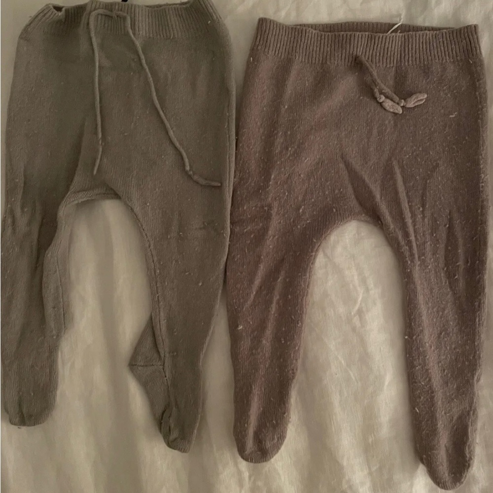 Belle Enfant Cashmere Leggings 2 Pair 3-6 Months